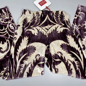 For Restless Sleepers FRS Women Pajama Pants Etere Velvet Damascus Bottom